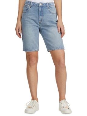 Numero Women's High-Waist Denim Shorts - Bleach Blue, Size 27